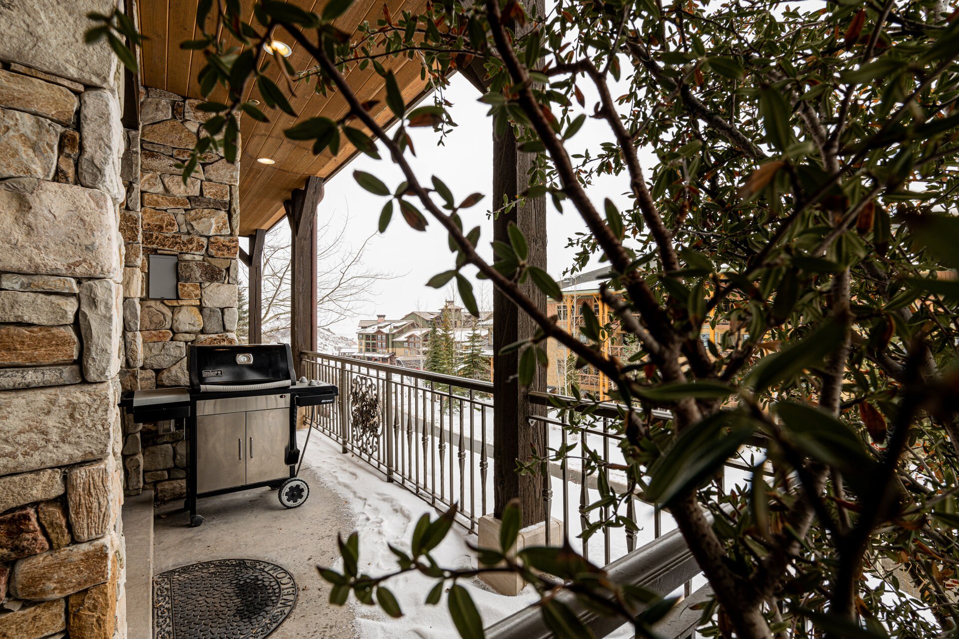 Private deck/patio with hot tub and BBQ grill