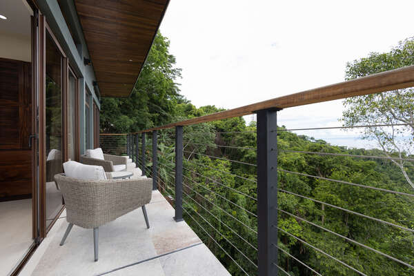 Outdoor balcony on the second level