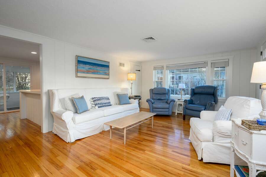 Warm wood tones and sunlit seating throughout - 3 Shore Road Extension West Harwich Cape Cod -  A Shore Thing - New England Vacation Rentals