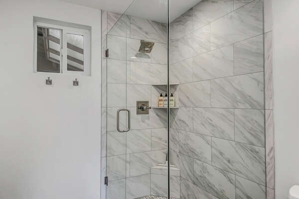 Master Bathroom with Large Glass Shower