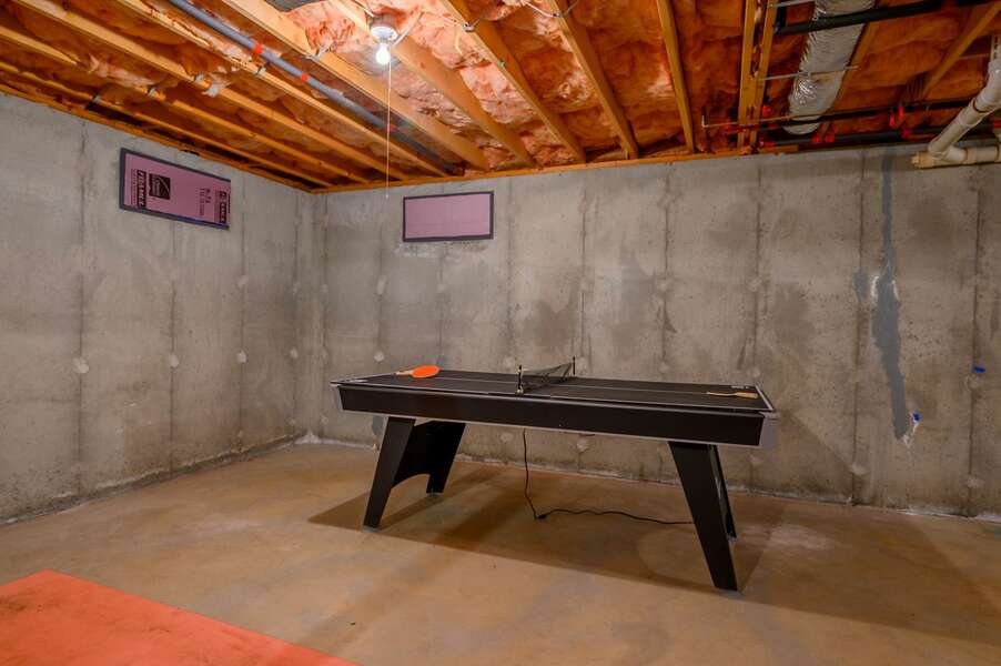 Challenge each other to a friendly game of ping pong on the lower level - 4 Harvest Hollow Harwich Port Cape Cod - We Shall Sea - NEVR