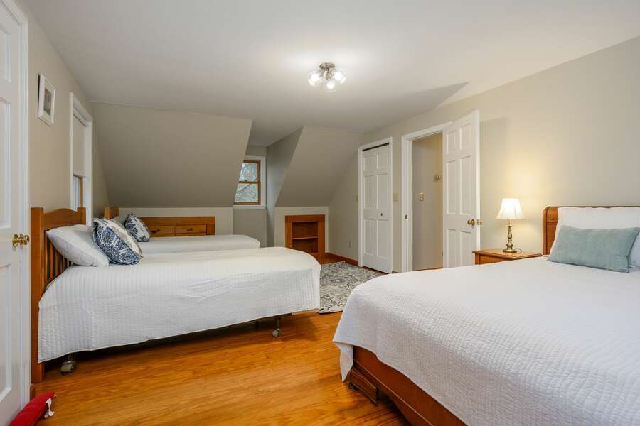 Both upper level bedrooms have shelving in nooks for books! - 4 Harvest Hollow Harwich Port Cape Cod - We Shall Sea - NEVR