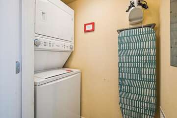 Convenient washer and dryer area to get the laundry done before leaving to go back home!