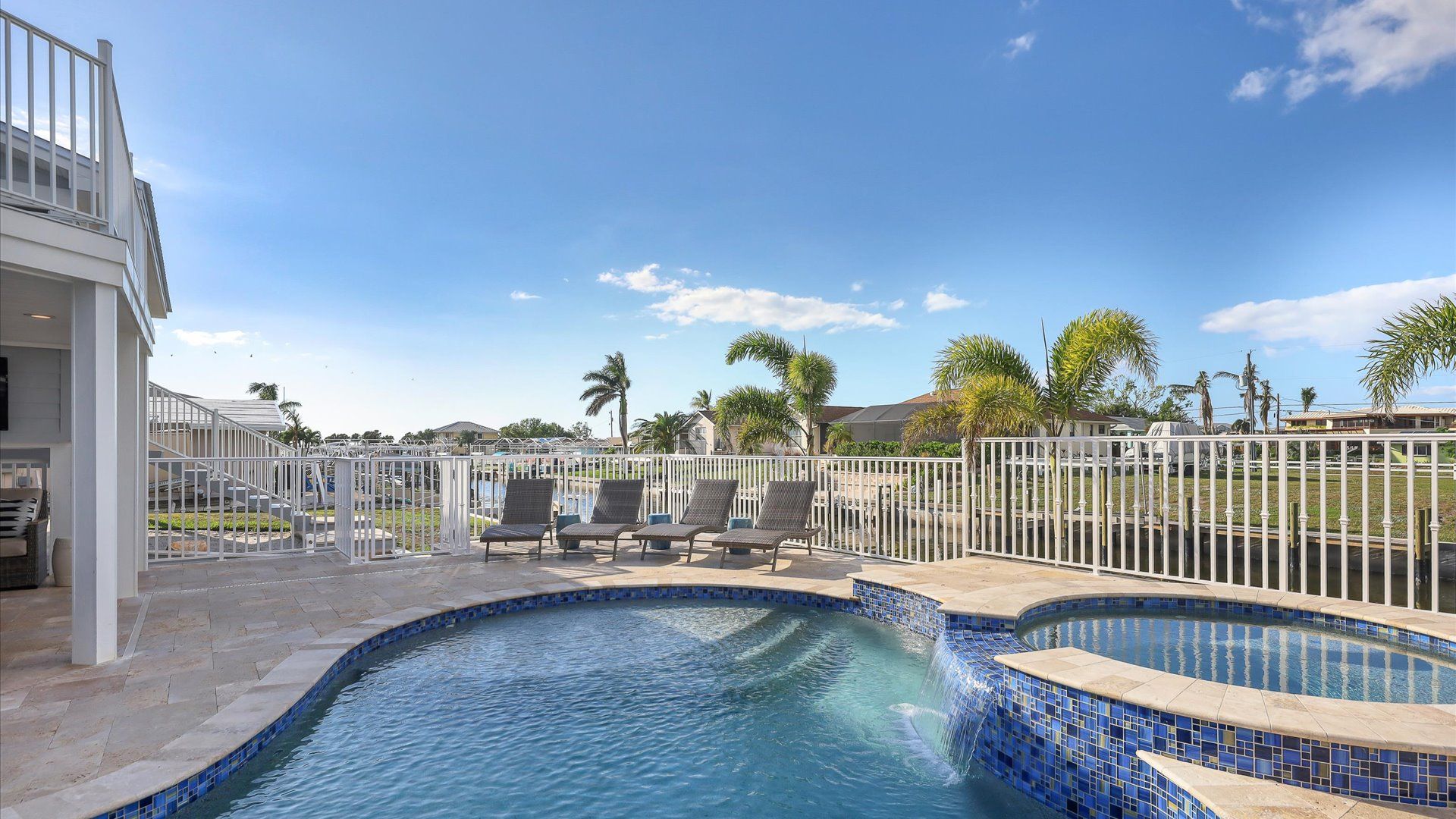 Gorgeous pool overlooks the canal and Lemon Bay