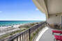 Villa Coyaba 202 - Beautiful Beachfront Vacation Rental Condo with Balcony Looking out to Community Pool and Beach in Crystal Beach, Florida - Bliss Beach Rentals