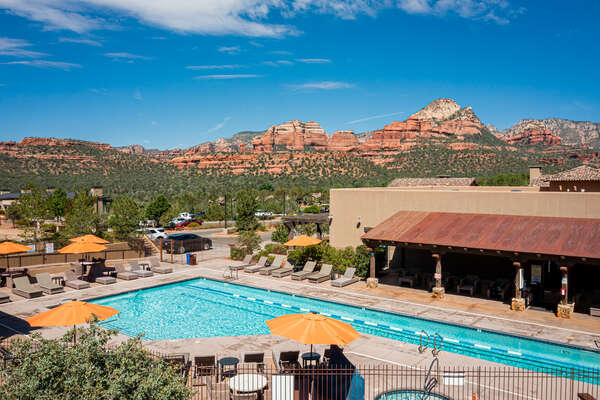 Seven Canyons Community Heated Poo & Hot Tub l Open Year-round with Lounge Chairs and Views