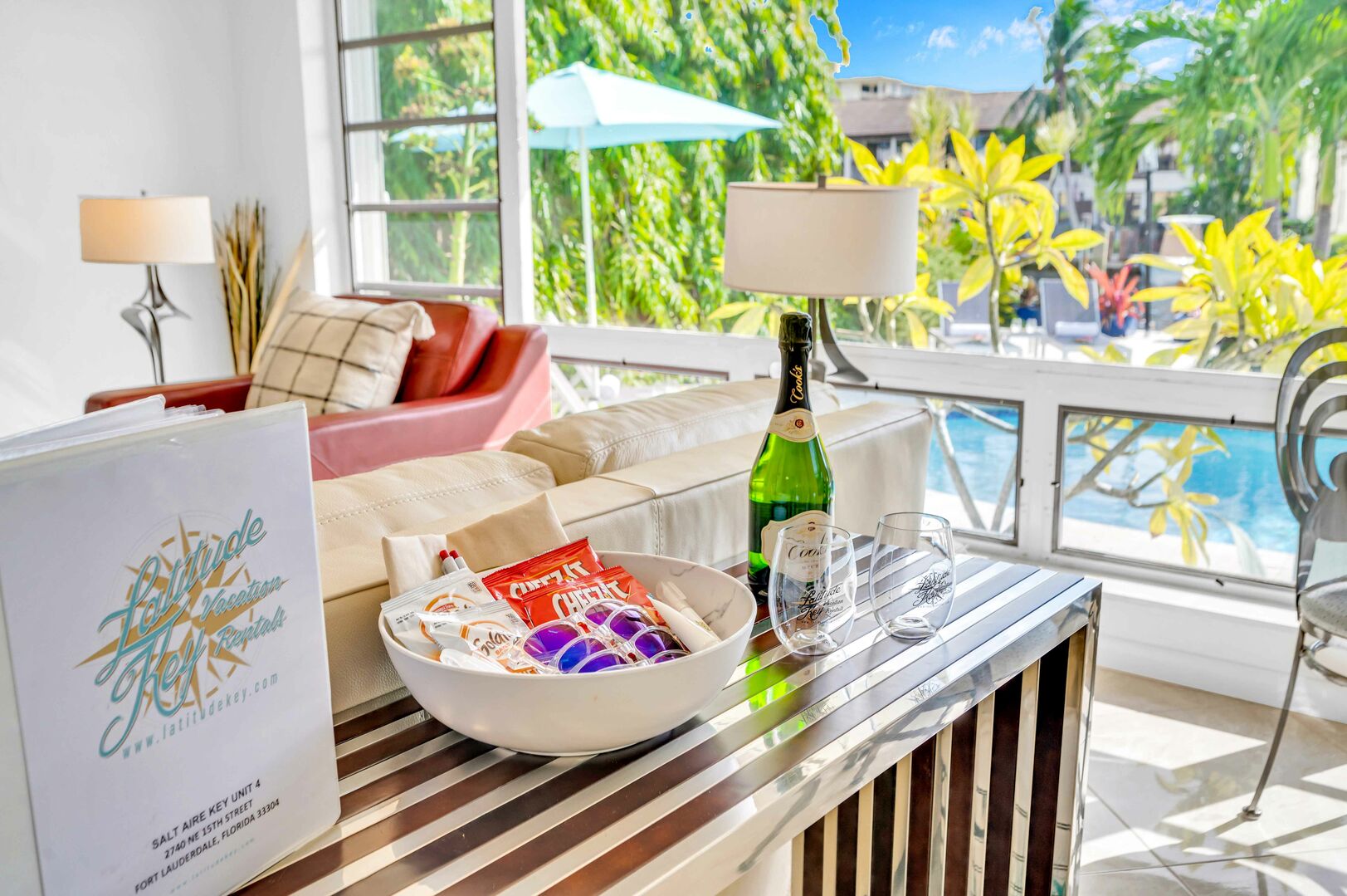 When you stay at SaltAire 4, you'll be greeted by a welcome gift too, courtesy of Latitude Key Vacations!