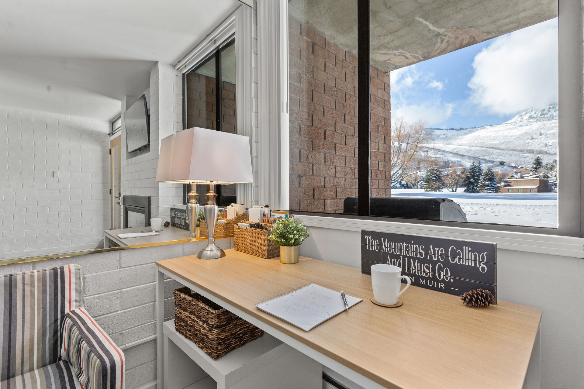 Your Own Workspace with Mountain Views
