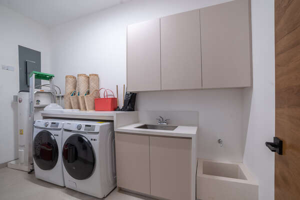 You can use the laundry room when you need it