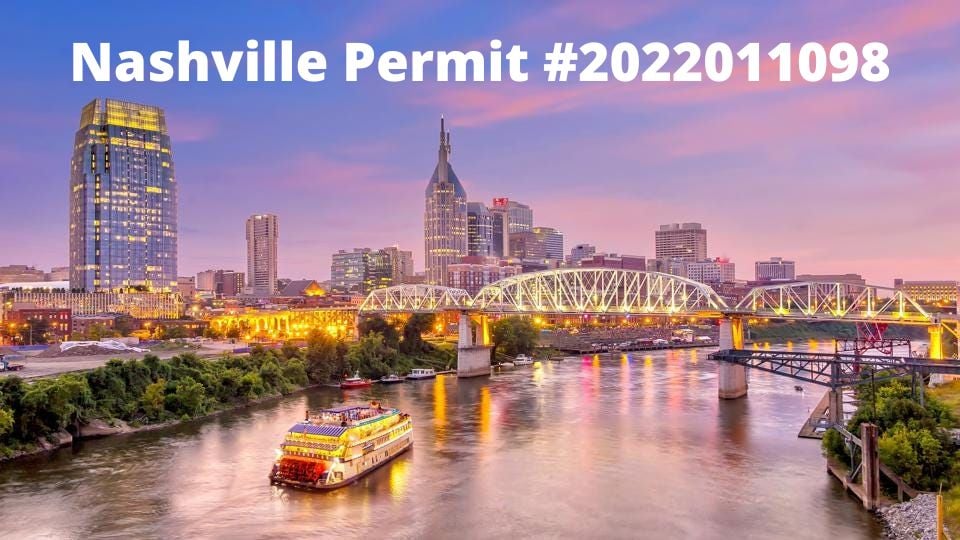Nashville Permit Issued in 2022 followed by:2022011098