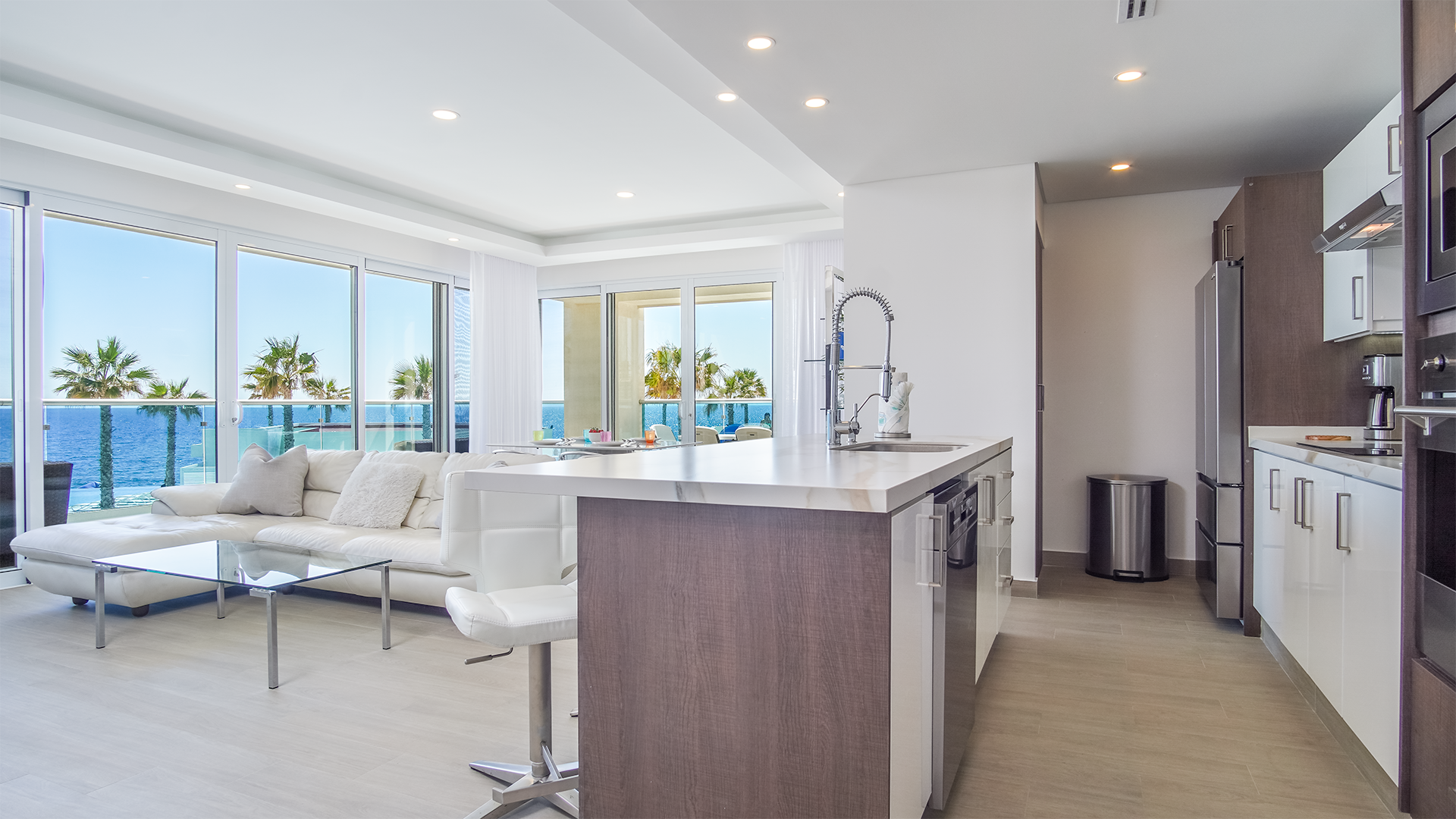 Expansive kitchen provides high end experience for your meal prep, all while taking in the view!