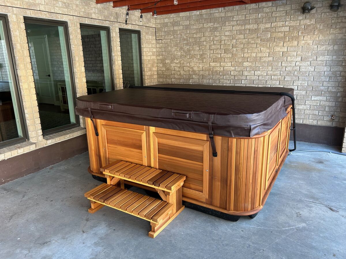 Brand new Arctic Spa McKinley Hot Tub under the private deck.