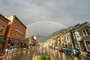 Summer rainbow over Main street Telluride