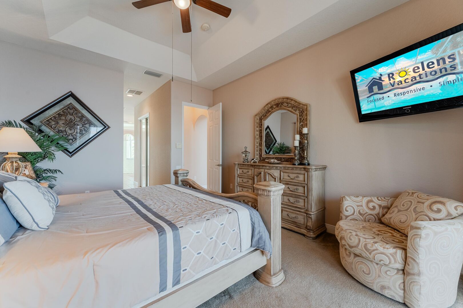 30. Master Bedroom with TV