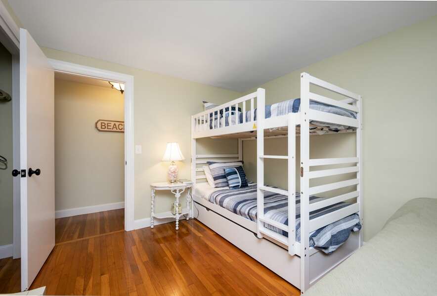 Individual spaces for four in this bedroom - 177 Old Stage Road Centerville Cape Cod - Family Tides - New England Vacation Rentals