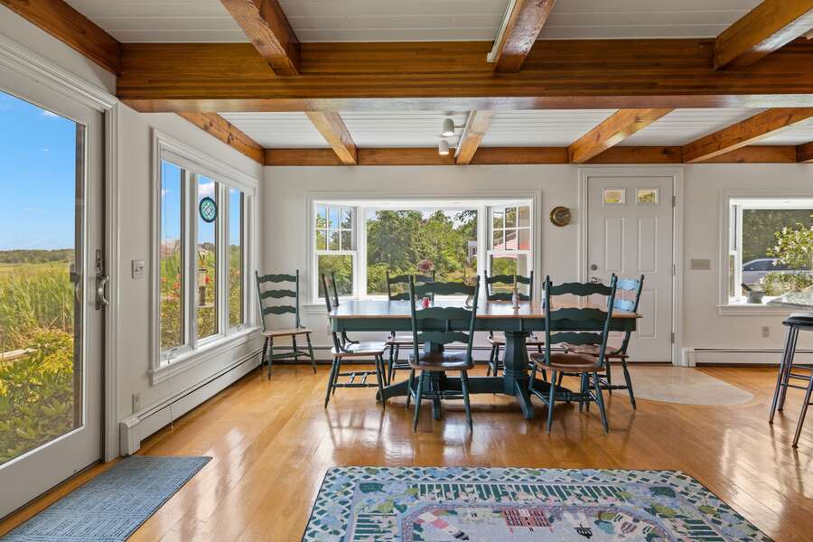 Dining room with expansive views of the tidal creek - 7 Sunrise Lane Sandwich