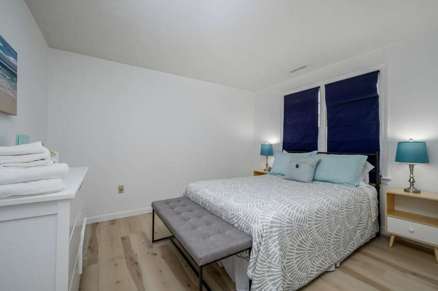 Bedroom #2 is on the upper level and flaunts a Full bed and room darkening curtains for sleeping in - 102 White Rock Road Yarmouth Port Cape Cod - Vacation Station - NEVR