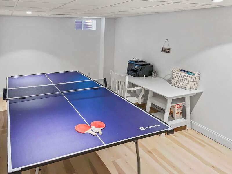 Lower level entertainment and remote work space - 102 White Rock Road Yarmouth Port Cape Cod - Vacation Station - NEVR