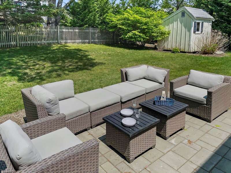 Lounge area on patio - 102 White Rock Road Yarmouth Port Cape Cod - Vacation Station - NEVR