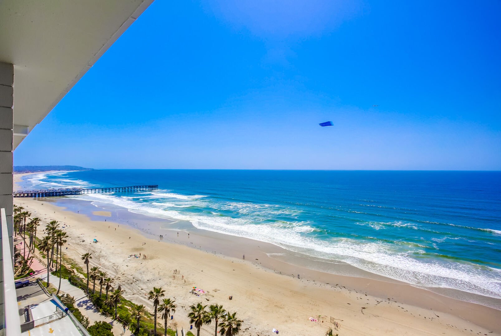 Crystal Pier, ocean, beach and boardwalk views from the 11th floor oceanfront balcony!