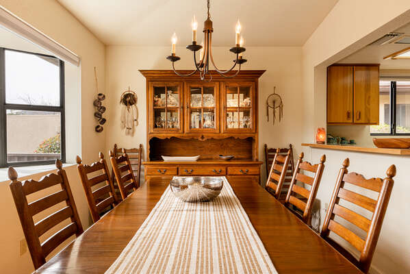 Separate Dining Room with Seating for Eight