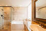 Master Bath with a Jetted Tub, Shower and Natural Light