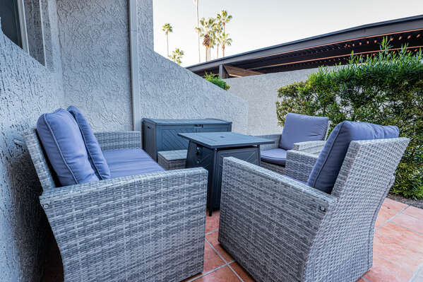 Outside Patio Area with Plenty of Seating and Fire Pit