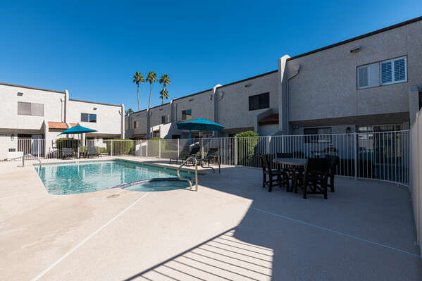 Community Pool with Outdoor Seating