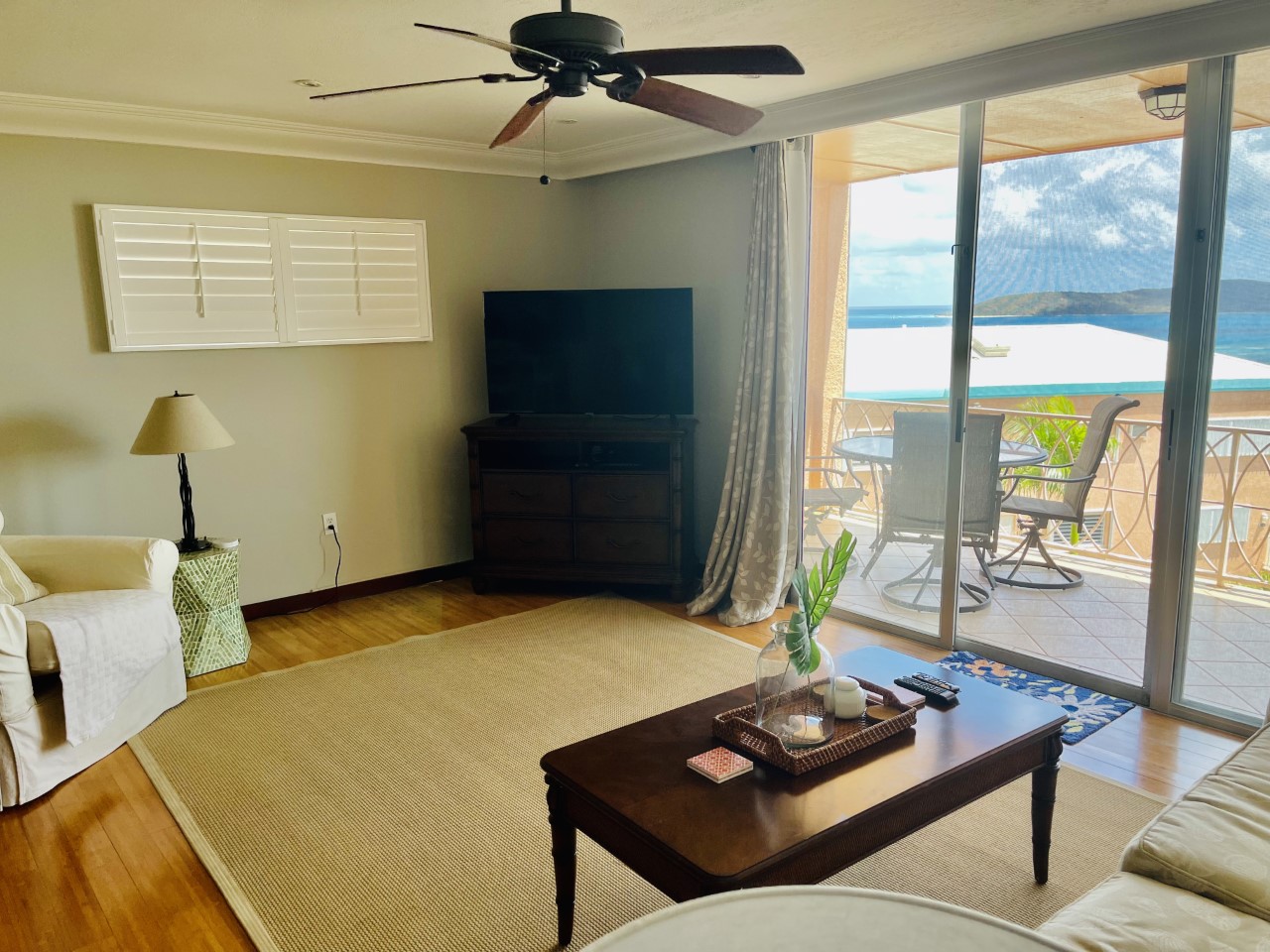 Livingroom Area with Caribbean Sea Views