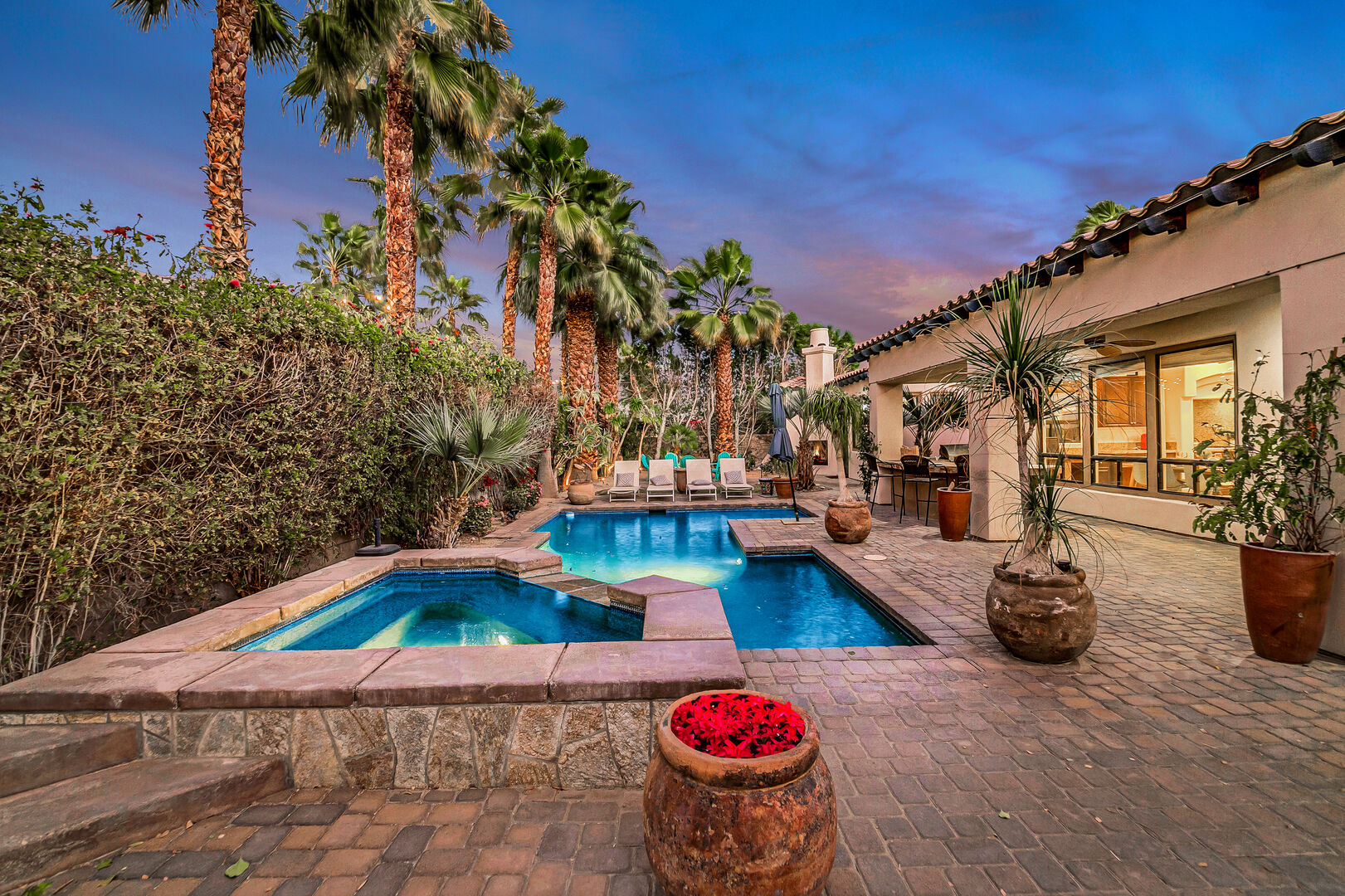This rare oasis is surrounded by 15-foot lushes hedges making it one of the most private and exclusive properties.