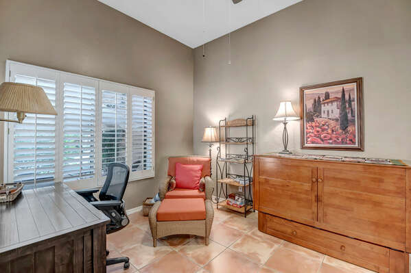 Office with Queen Size Murphy Bed