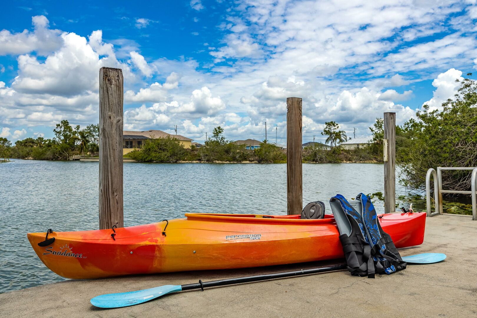 Vacation rental with kayaks