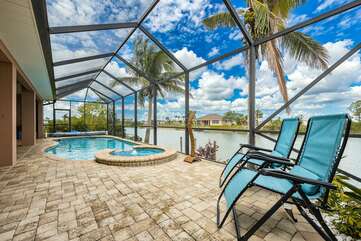Private heated pool and spa vacation rental Cape Coral Florida