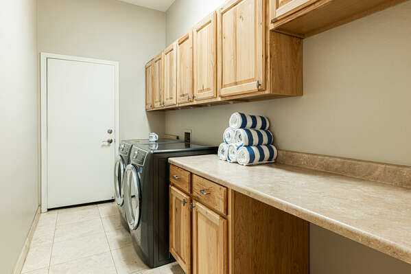 Laundry Room with Full Size Washer and Dryer