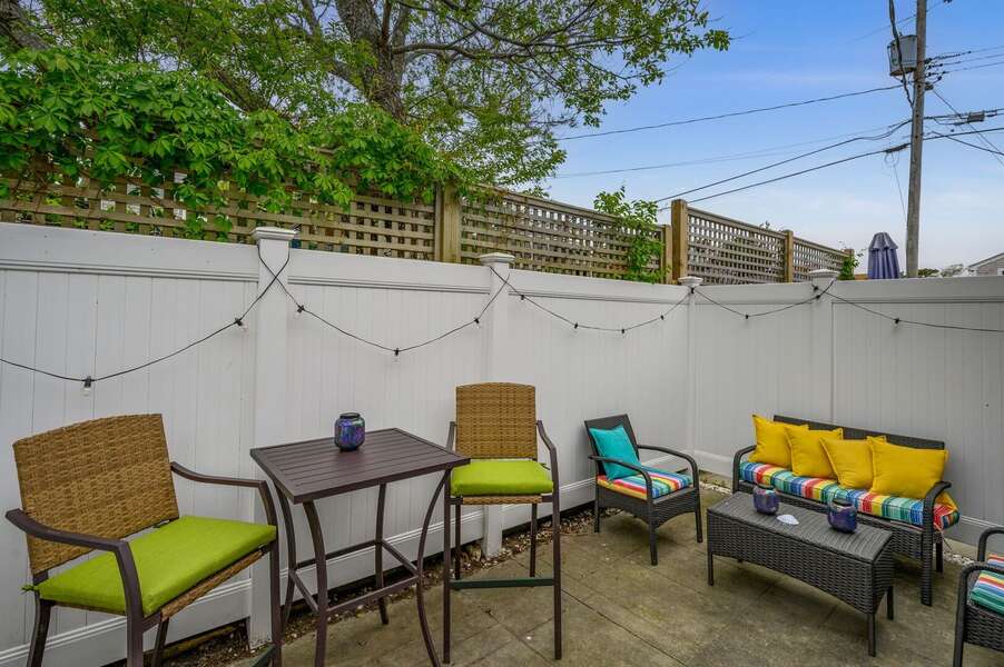 Multiple seating areas on the patio - 200 Captain Chase Road Dennis Port