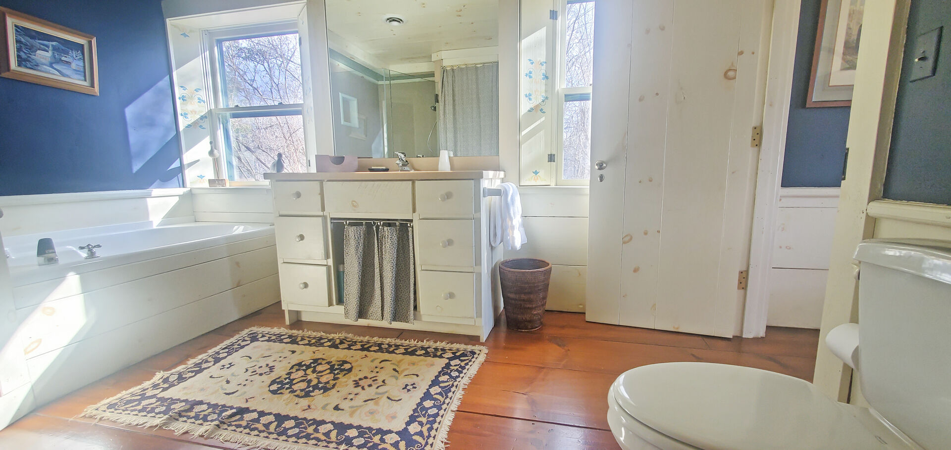 Private Full Bathroom tub and stand up shower and washer and dryer
