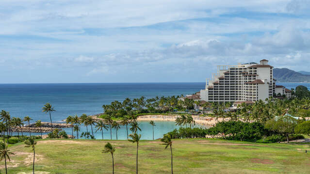 View of the Four Seasons and Ocean From Lanai
