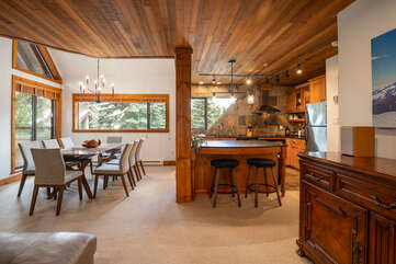 Open concept living/dining space