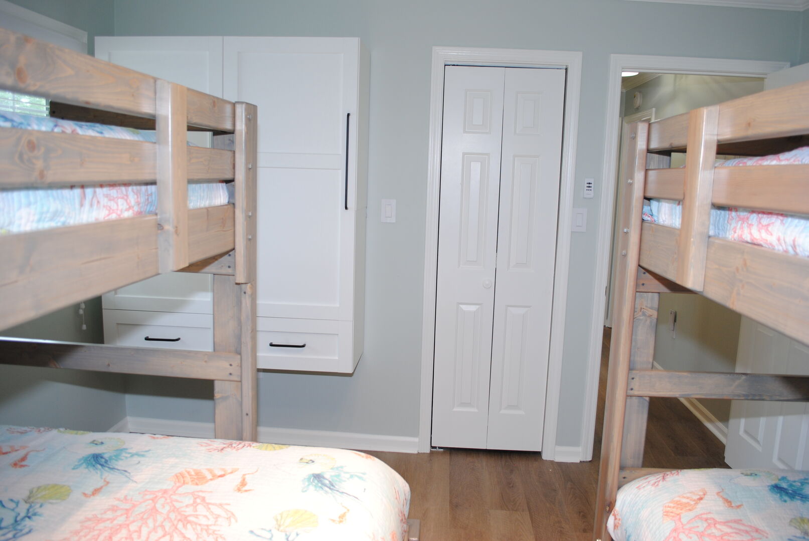 2 Sets of Bunk Beds (Queen Over XL Twin; 2 XL Twins)