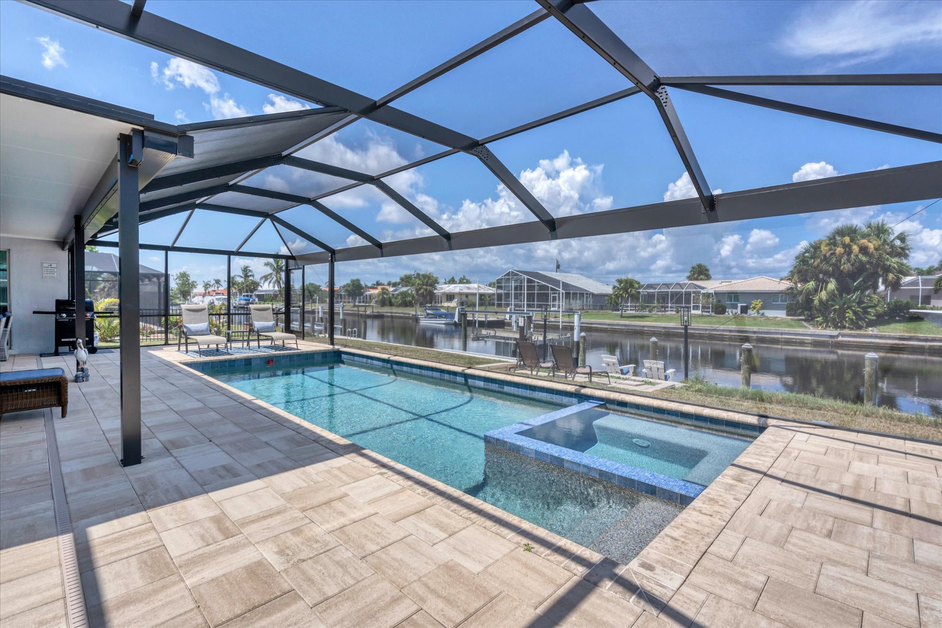 Punta Gorda Isles Pool Spa Canal Home with dock space