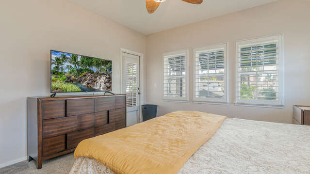 Primary Bedroom with Smart TV and Lanai Access