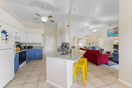 Open layout with plenty of room to cook for the whole family!