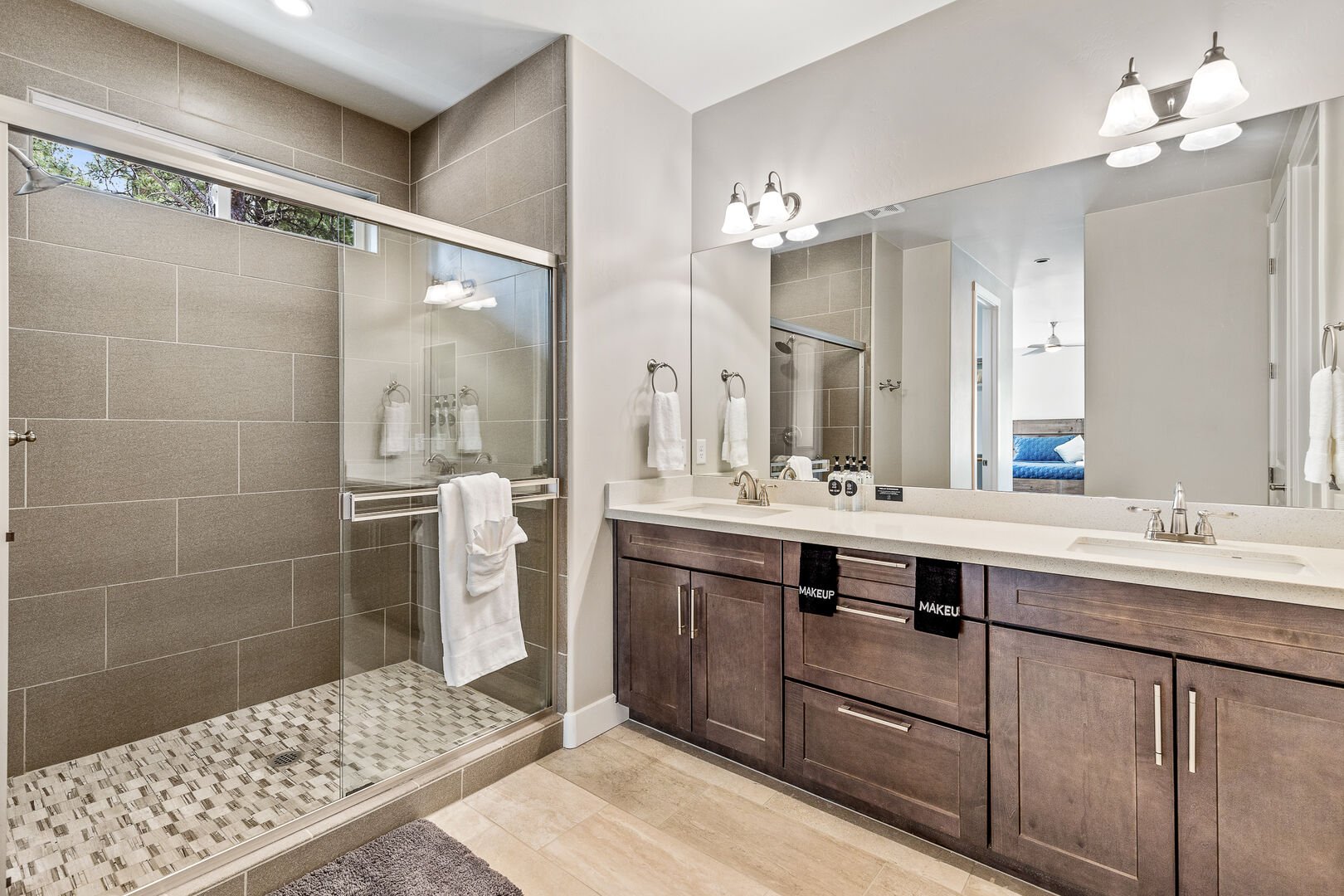 Walk in shower and double vanity master ensuite.