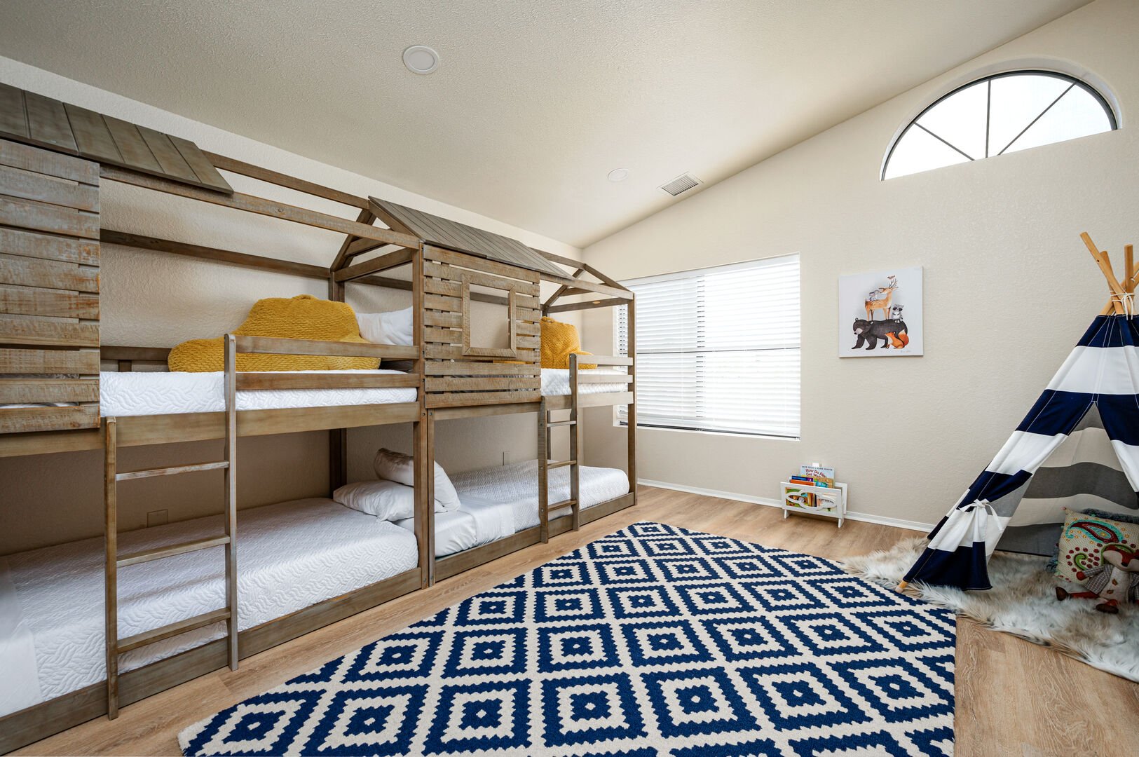 Double bunks for the kiddos!