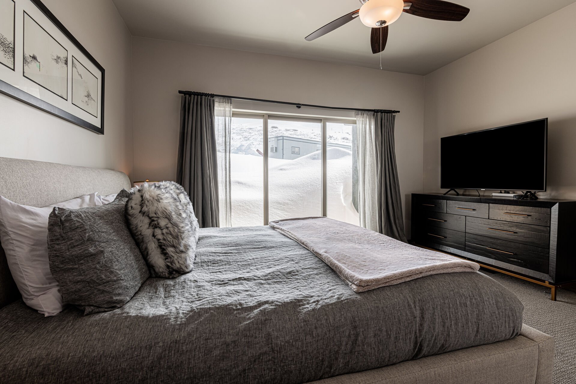 Master Bedroom with a King Bed and Smart TV