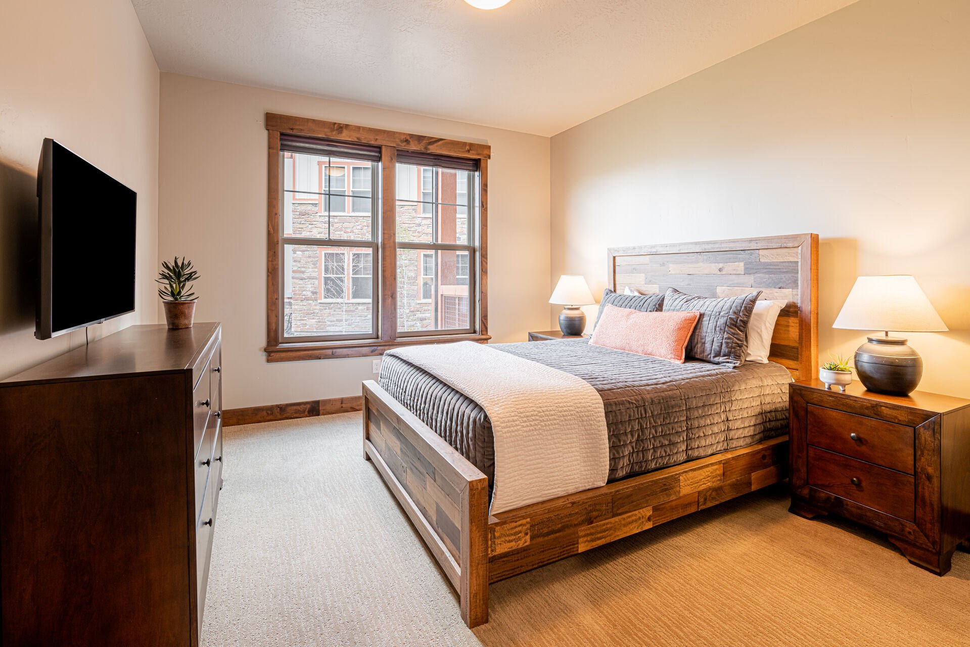 Bedroom 2 with a Queen Bed and Smart TV