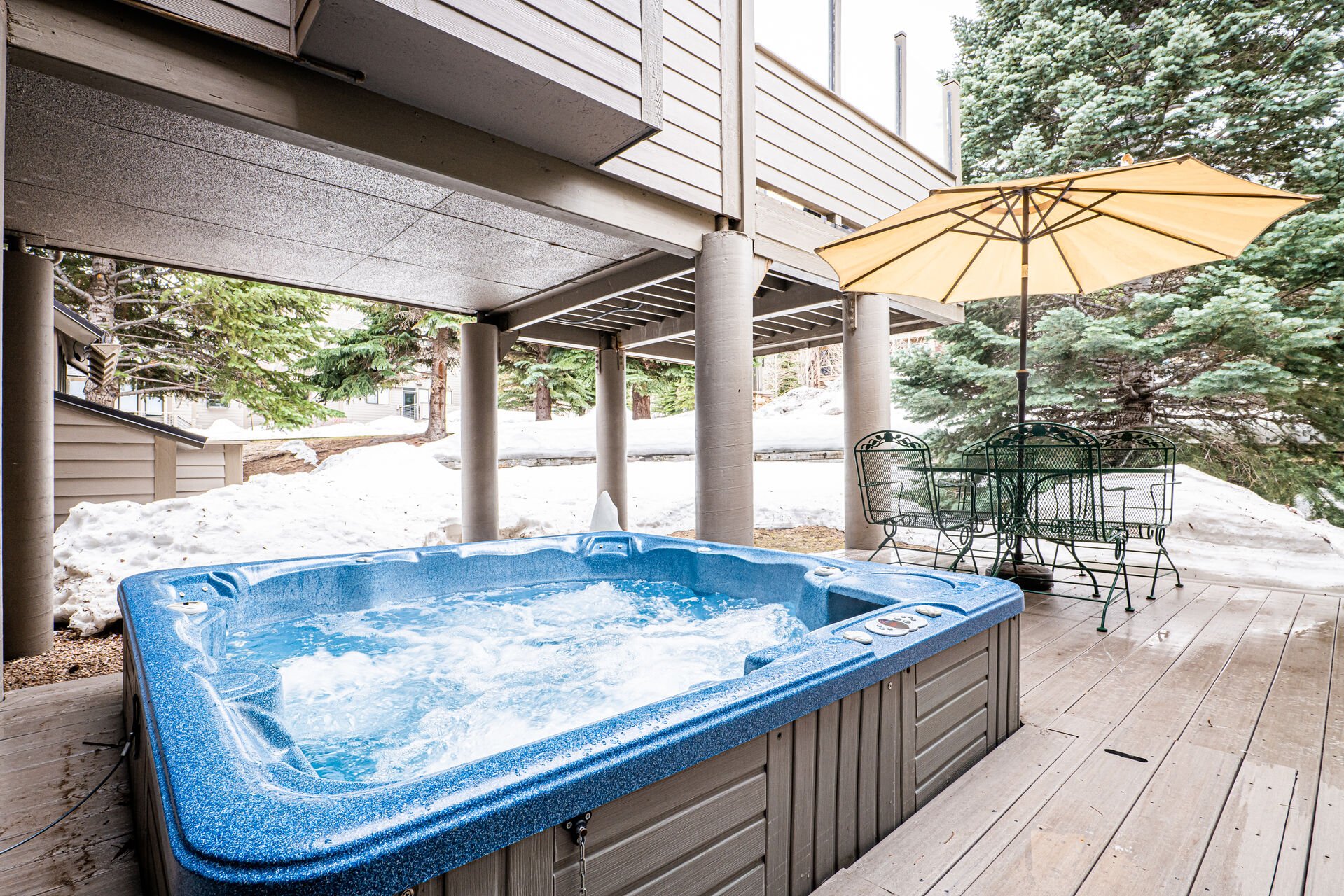 Private Hot Tub and Patio Seating