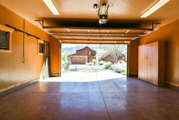 Air conditioned/Heated garage with two full-size murphy beds for additional sleeping