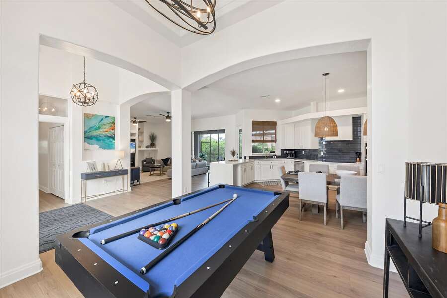 Pool table in the family room