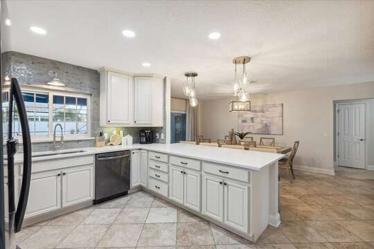 Remodeled, spacious kitchen with every modern convenience